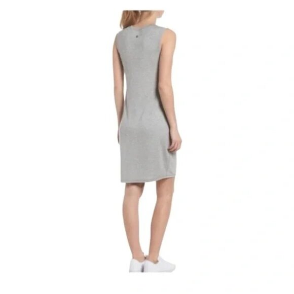 NWT Zella Nordstrom Womens Size Large Gray Post Studio Mini Athleisure Dress NEW - Picture 2 of 5